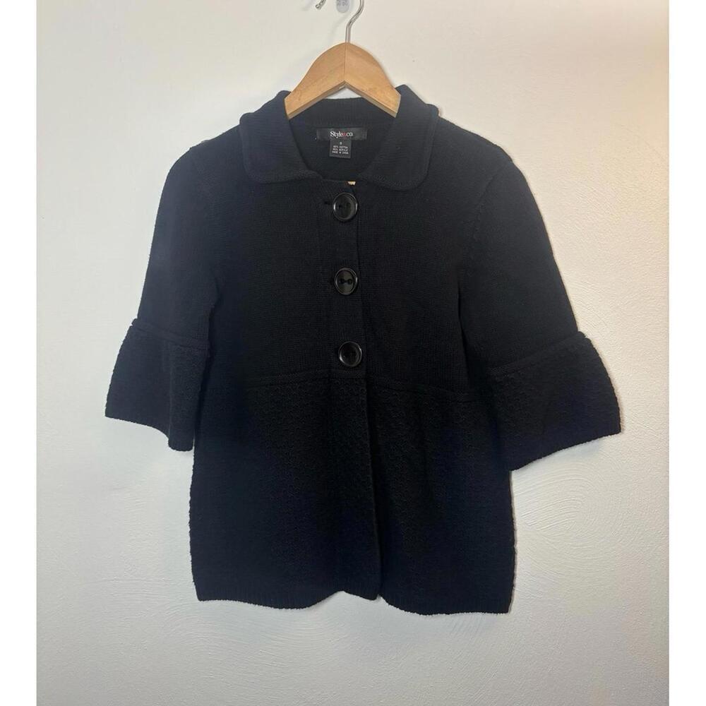 Style & Co Peplum 3 Quarter Length Sleeve Sweater Size Small